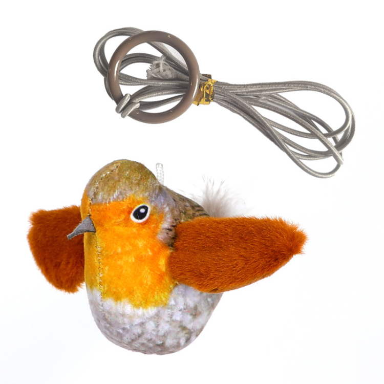 Realistic Bird Sound Interactive Cat Toys With Feather