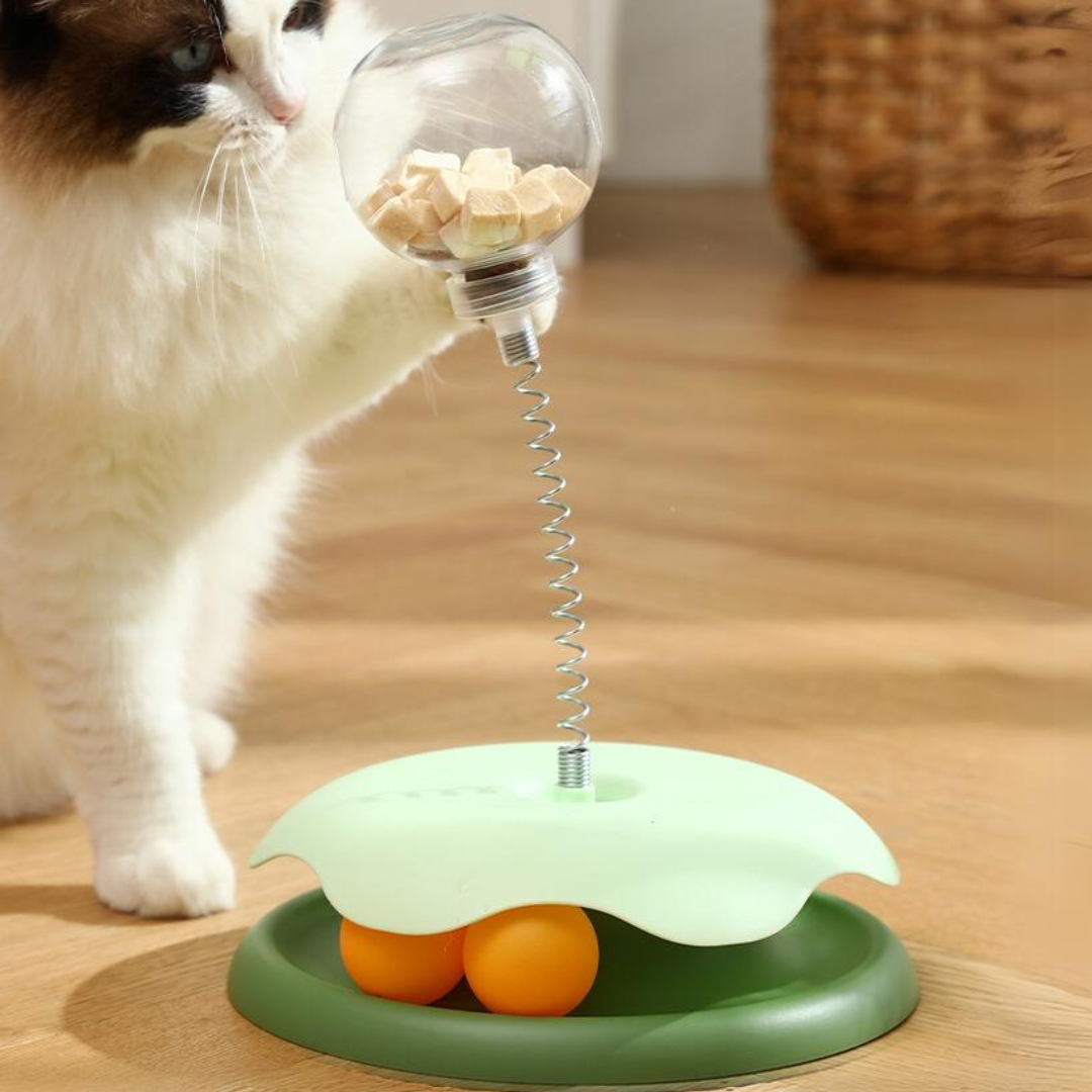 Cat Treat Leaking Dispenser Ball Tracks Toys