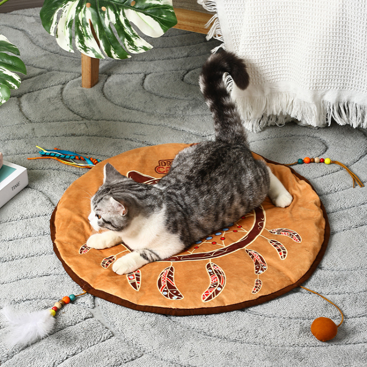 Dream Catcher Bohemian Cat Mat Crinkle Paper Toy