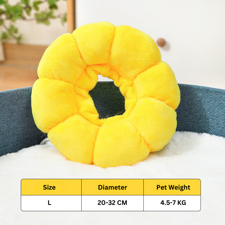 Sunflower Anti-licking Plush Collar