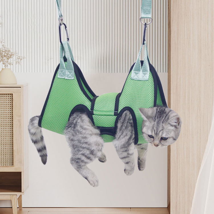 Cat Grooming Hammock with Safety Belt for Nail Clipping Grooming