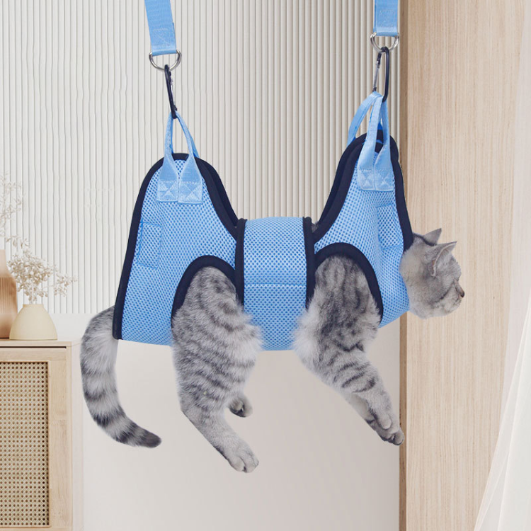 Cat Grooming Hammock with Safety Belt for Nail Clipping Grooming