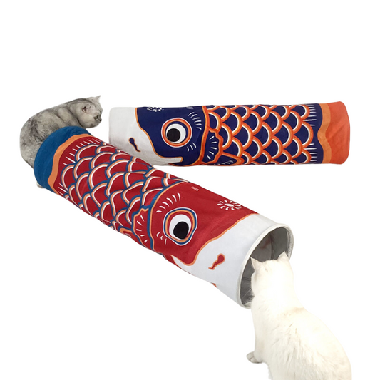 Carp Printed Cat Tunnel Toys