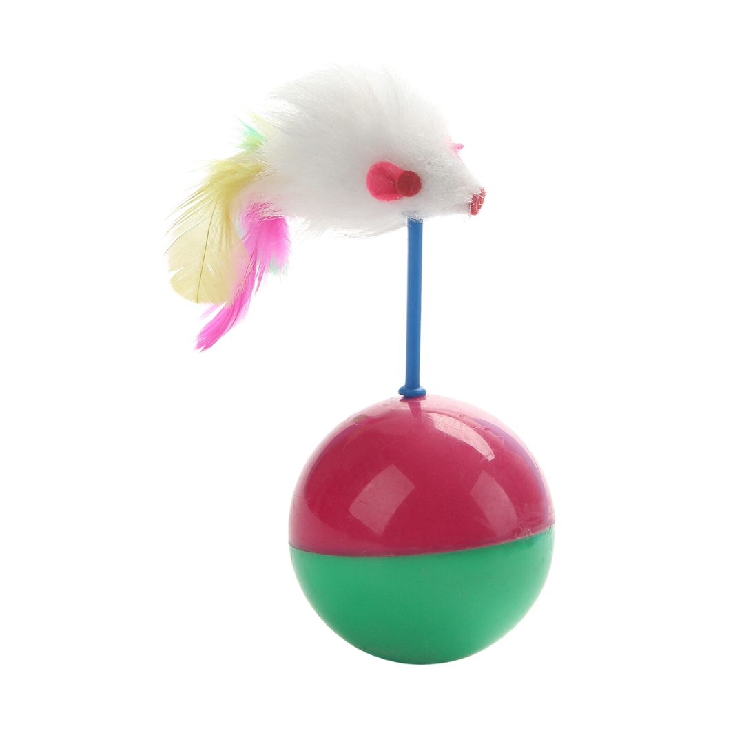 Cat Tumbler Toys With Mouse Feather