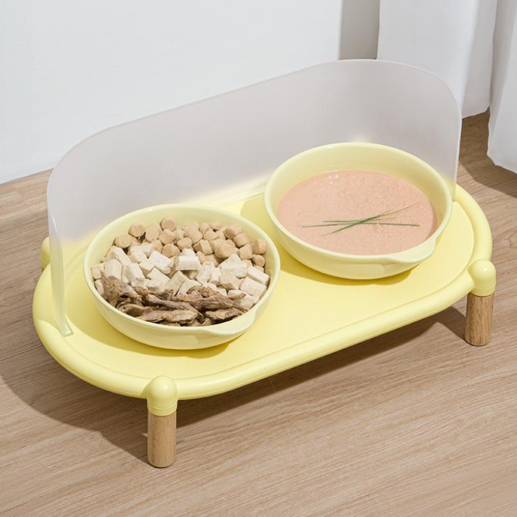 Elevated Anti-Splash Ceramic Cat Bowl Pet Dining Table Plate Water Bowl