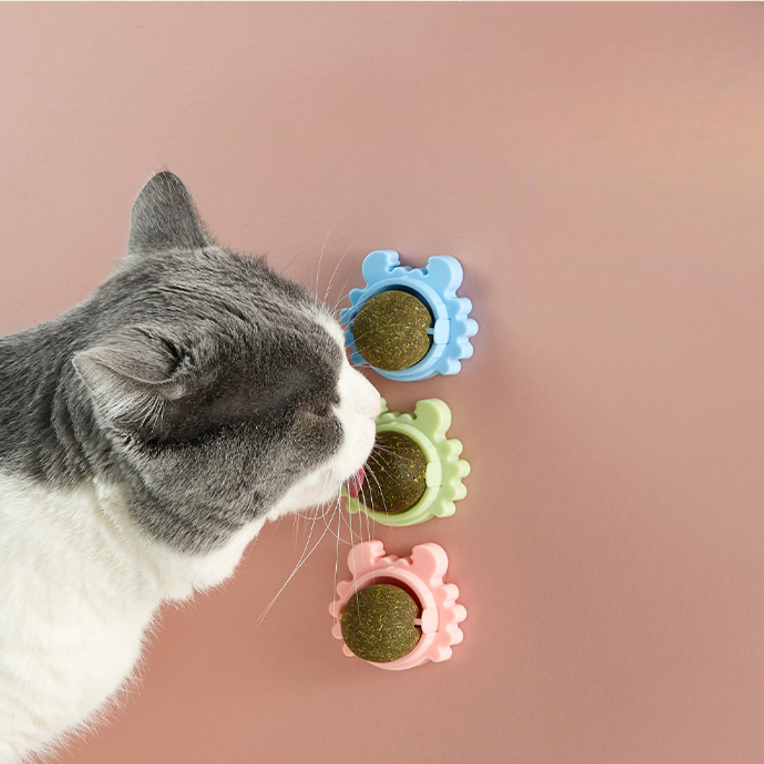 Crab Rotating Catnip Treats Ball Toys