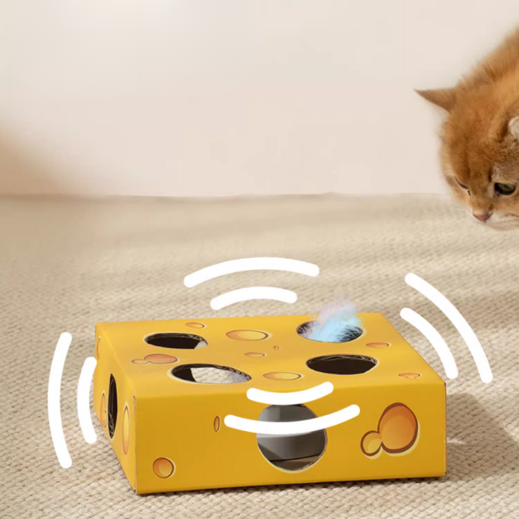 Electric Whac-a-mole Cat Toy Smart Cheese Box