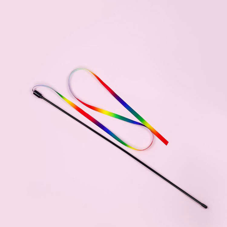 Rainbow Ribbon Cat Teaser Toy