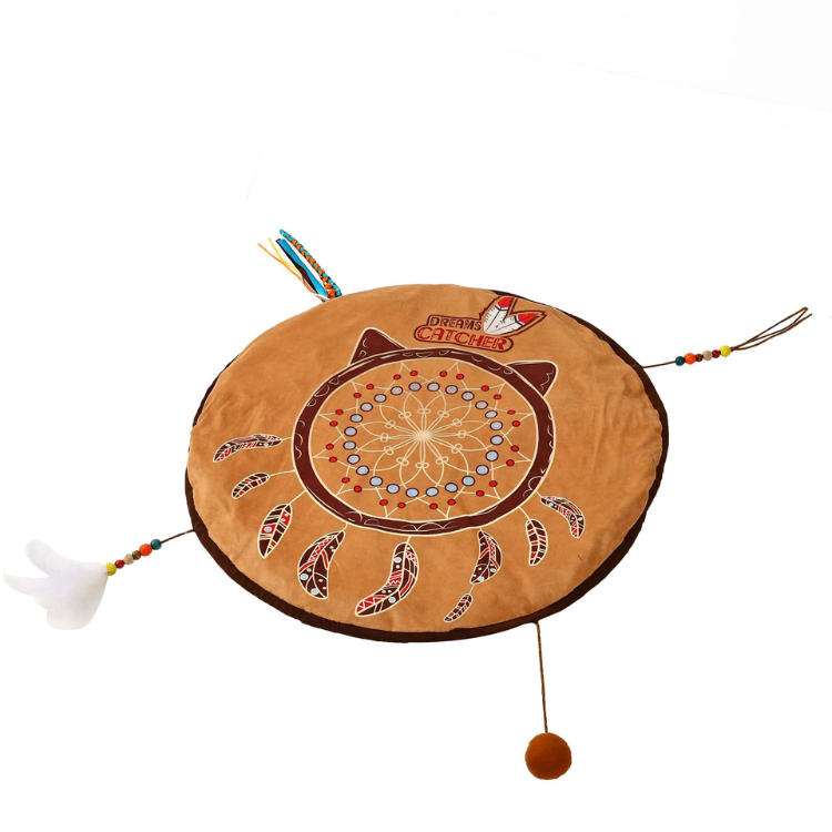 Dream Catcher Bohemian Cat Mat Crinkle Paper Toy