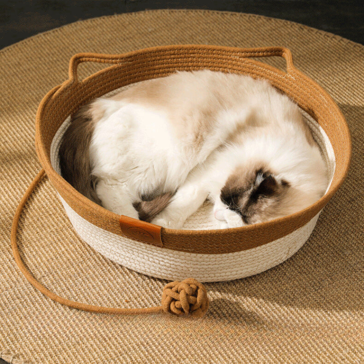 Woven Cat Bed Cotton Rope Bed Mat