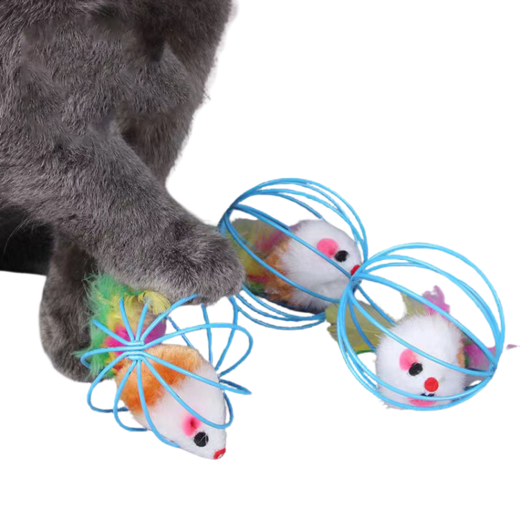 Cats Mouse Feather Ball Toys