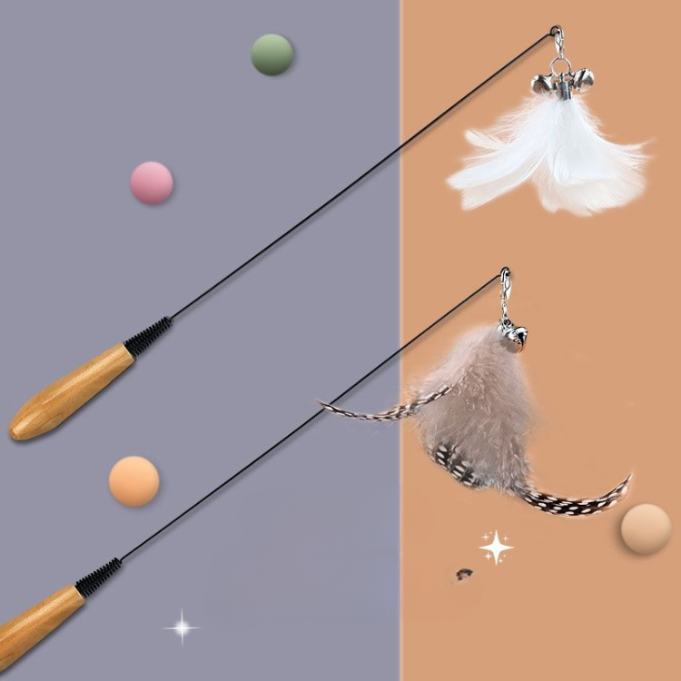 Cat Feather Teaser Wand Toys