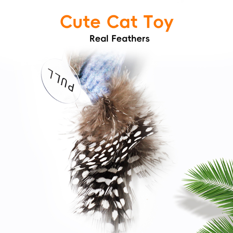 Realistic Bird Sound Interactive Cat Toys With Feather