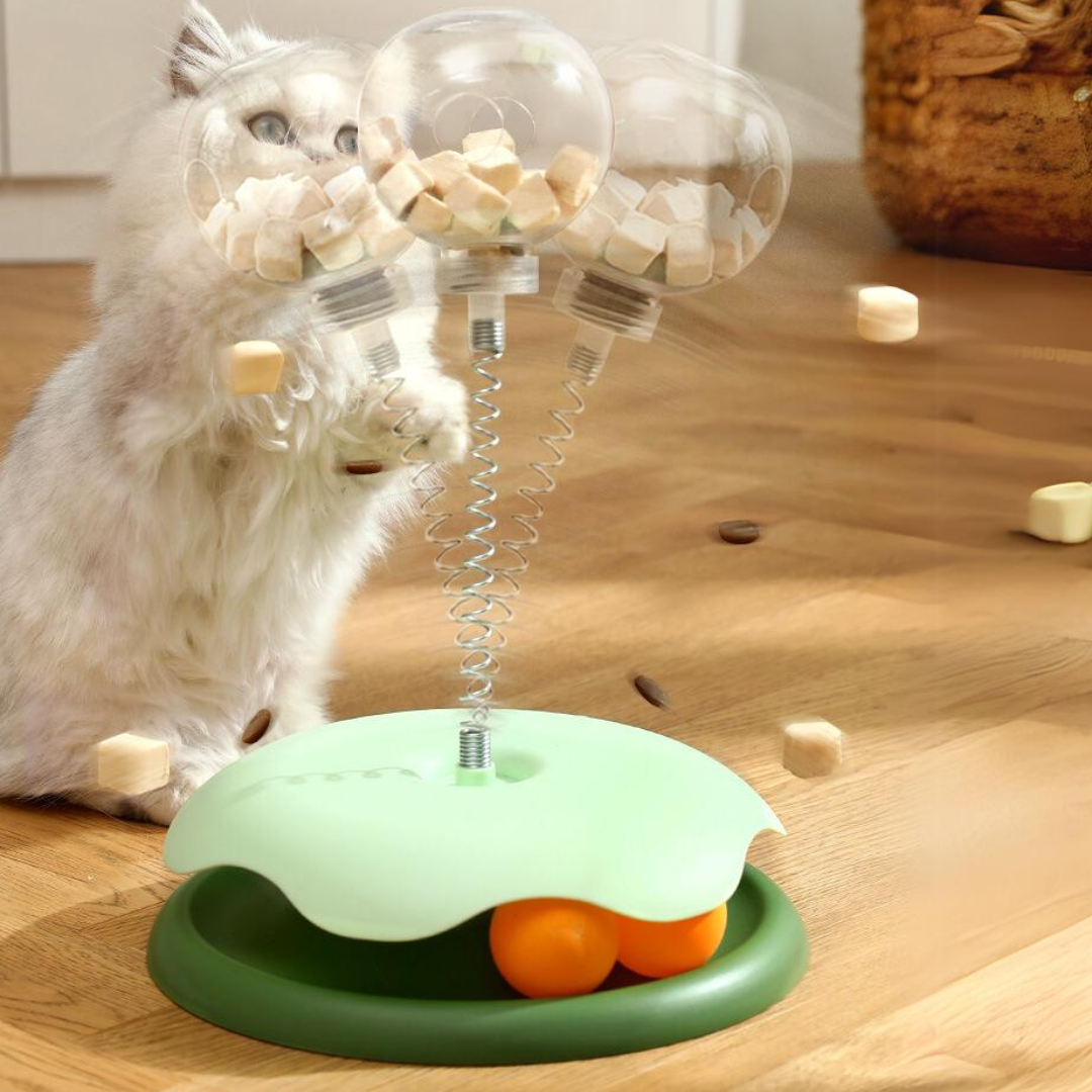 Cat Treat Leaking Dispenser Ball Tracks Toys