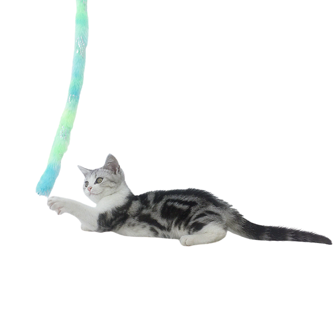 Plush Cat Teaser Wand Toys With Bell