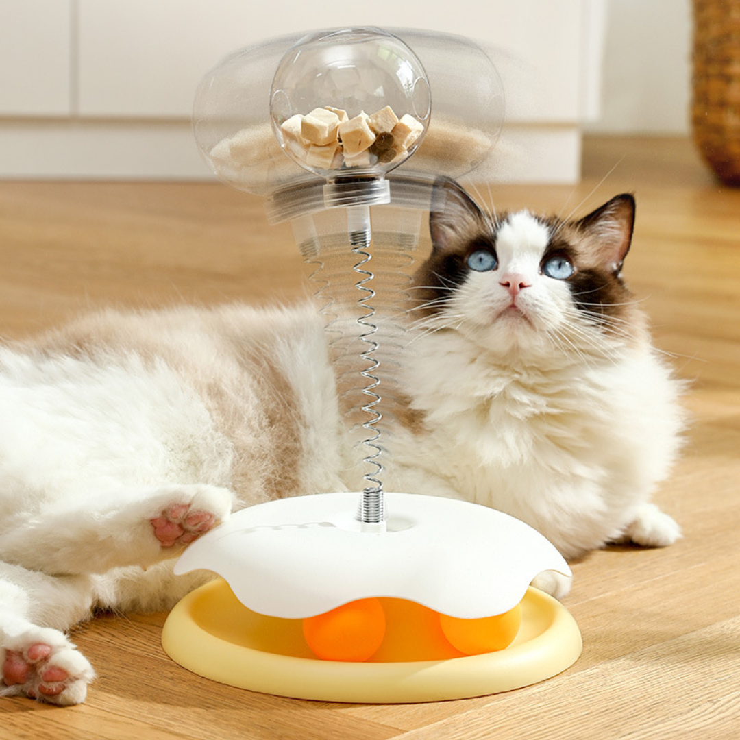 Cat Treat Leaking Dispenser Ball Tracks Toys