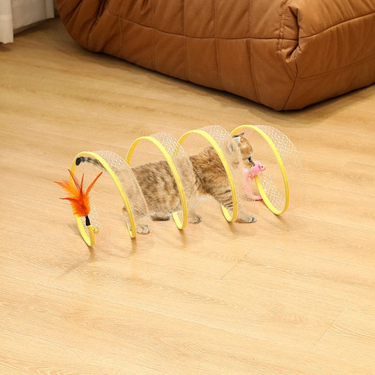 Cat Pets Toys Foldable Kitten Play Tunnel