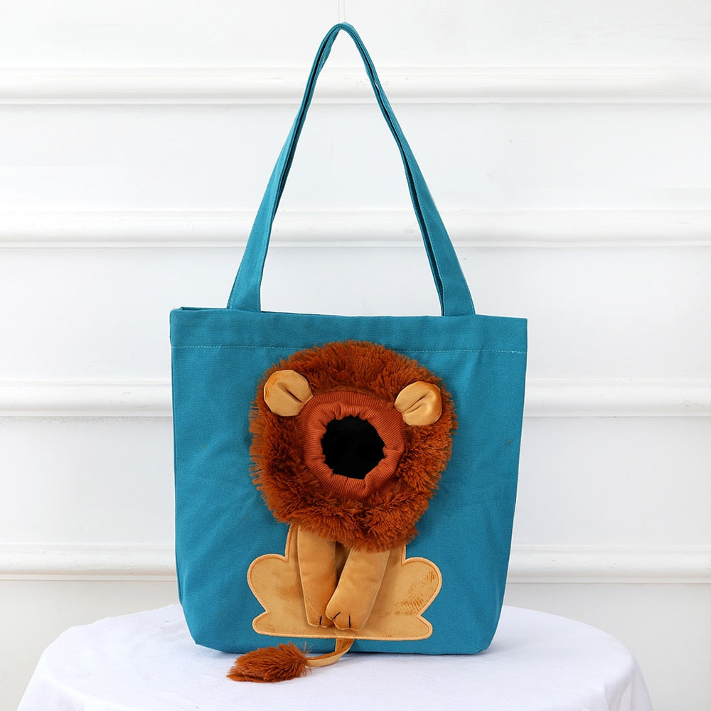 Lion Shaped Cat Carrying Canvas Bag Pet Carrier