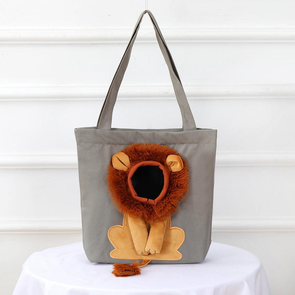 Lion Shaped Cat Carrying Canvas Bag Pet Carrier