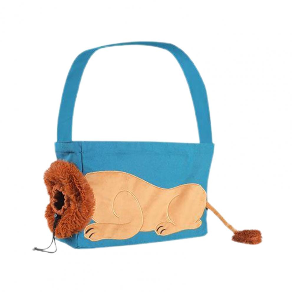 Pet Outdoor Bag Lion Shaped Cat Canvas Carrier Bag