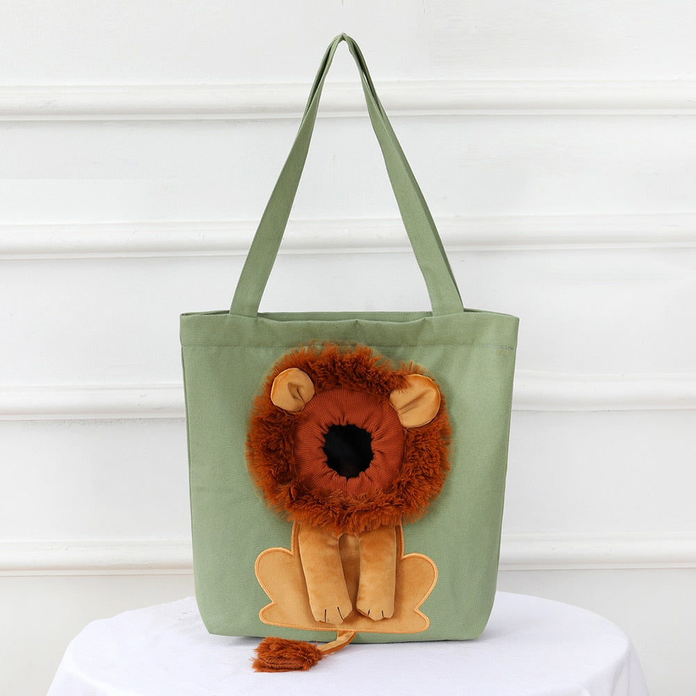 Lion Shaped Cat Carrying Canvas Bag Pet Carrier