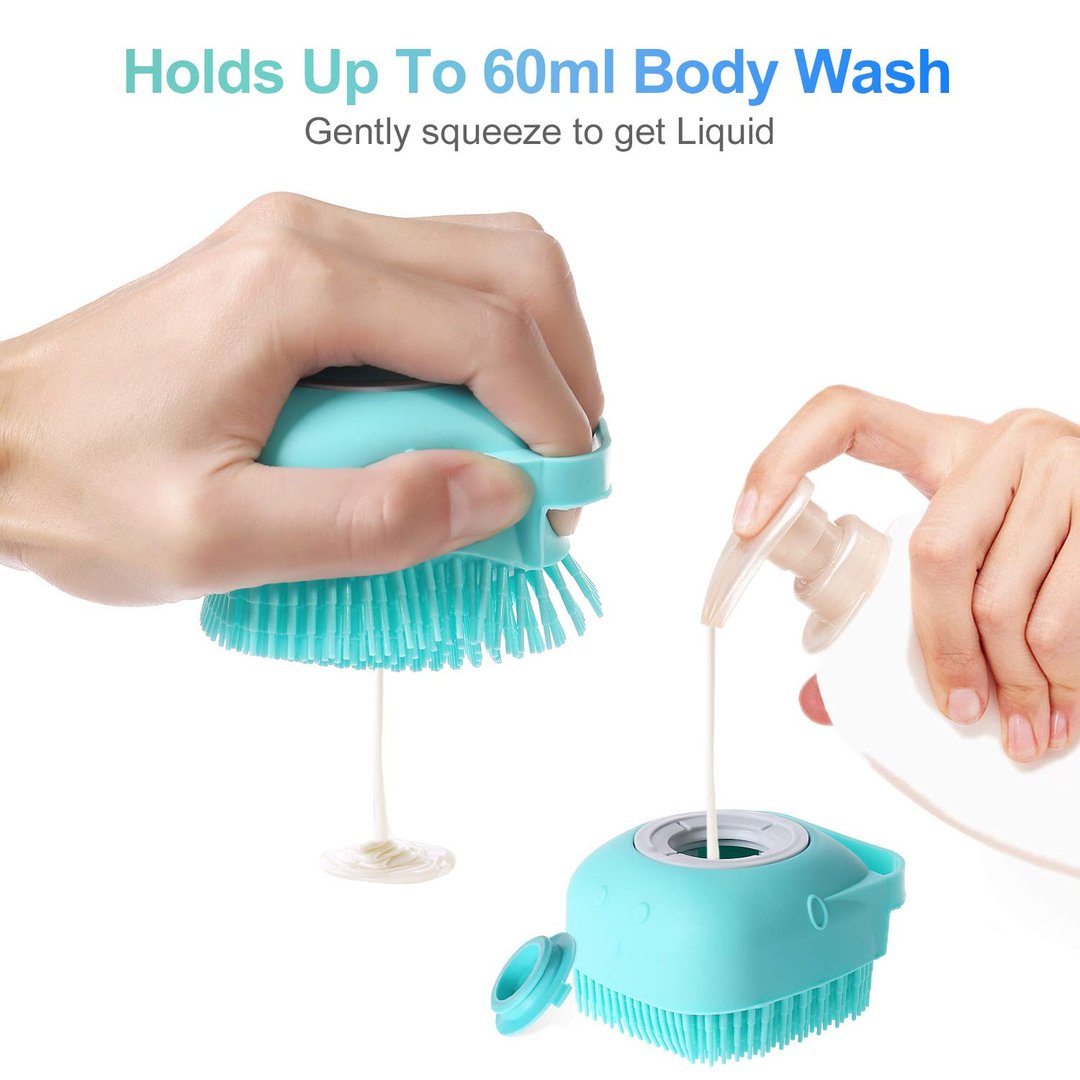 Pet Shampoo Dispenser Massage Brush